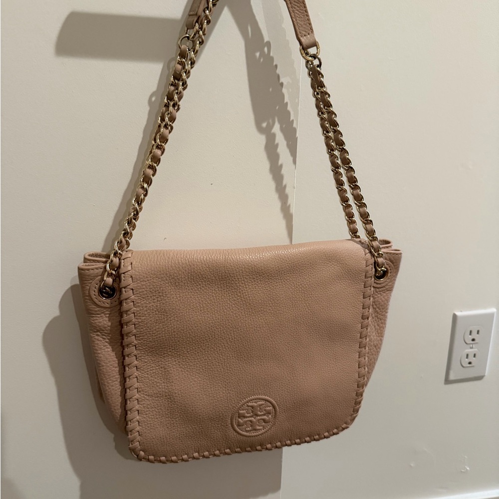 Tory Burch beige/ light pink Leather Shoulder Bag